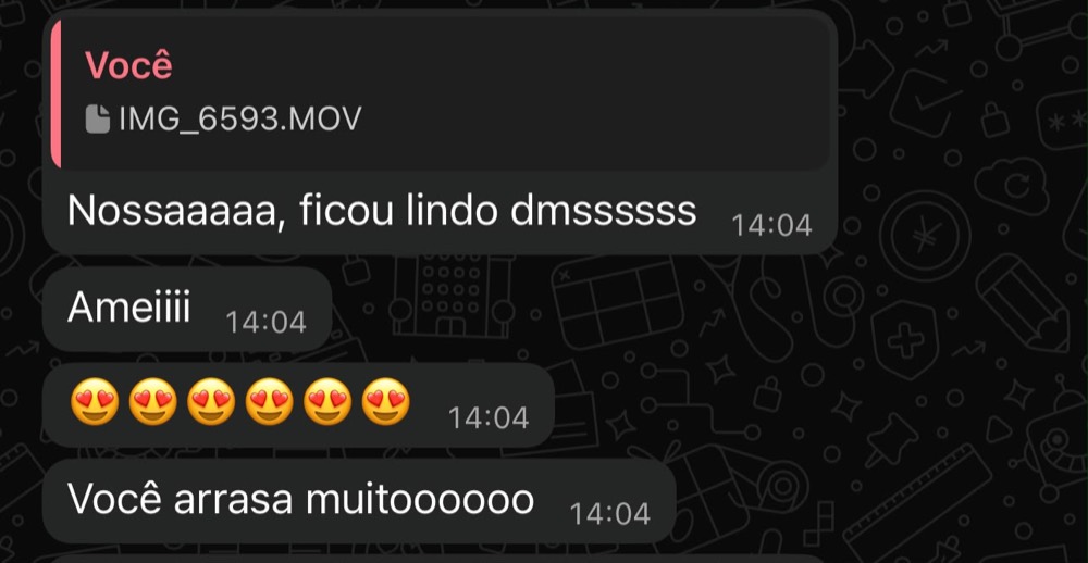 Depoimento 5 de cliente sobre o trabalho da Eduarda Nunes