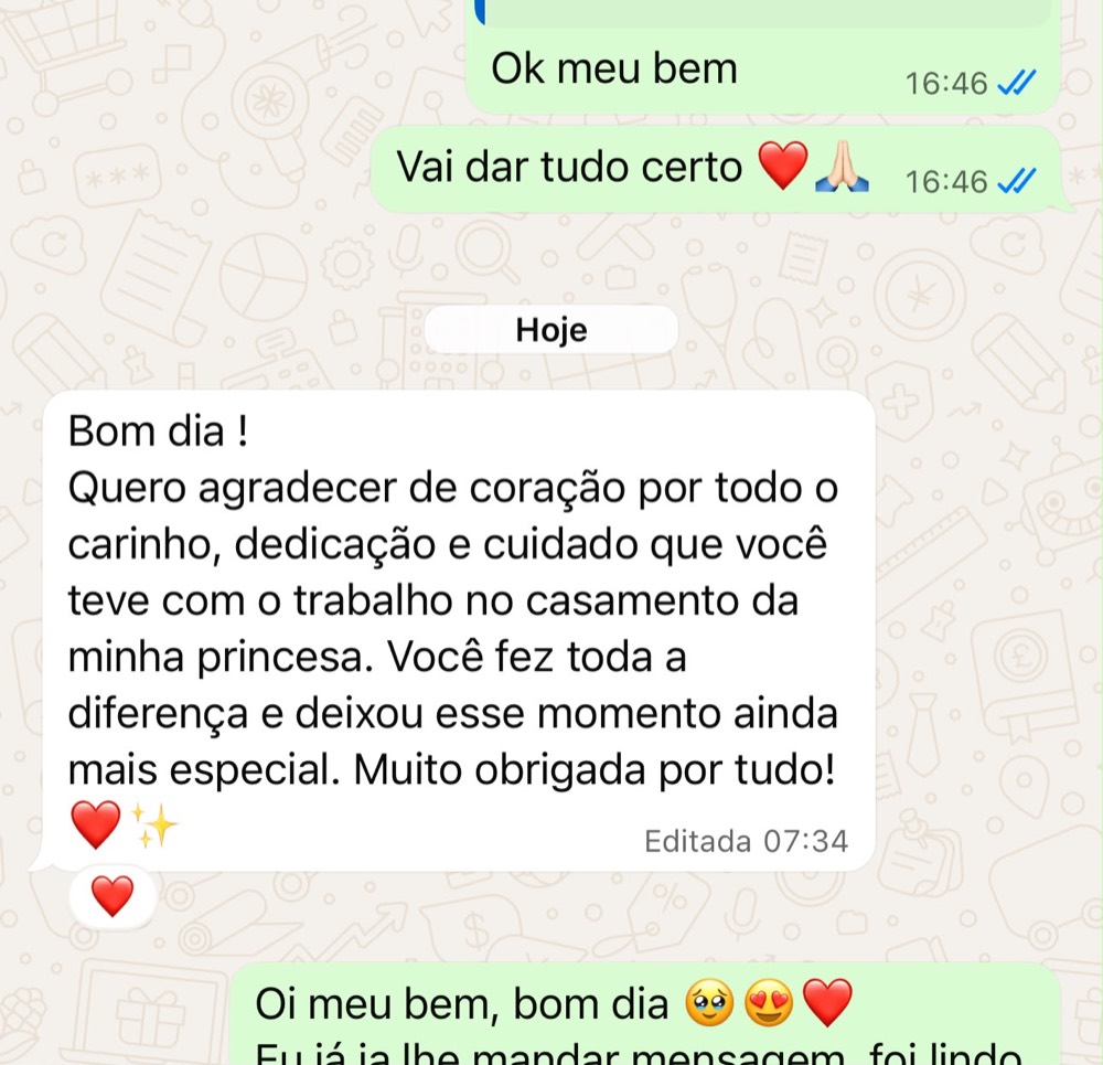 Depoimento 7 de cliente sobre o trabalho da Eduarda Nunes