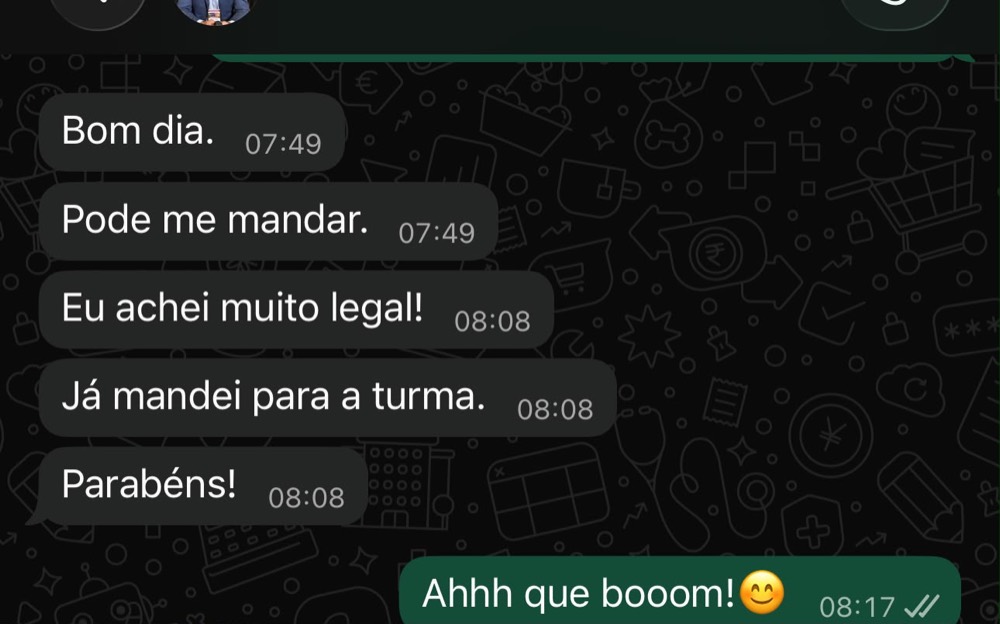 Depoimento 8 de cliente sobre o trabalho da Eduarda Nunes